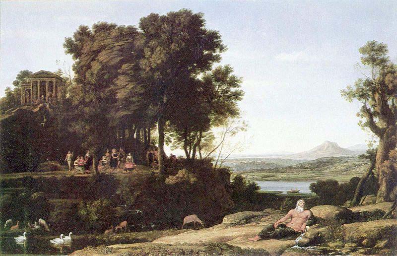 Claude Lorrain Landschaft mit Apollo, den Musen und einem Flubgott Norge oil painting art